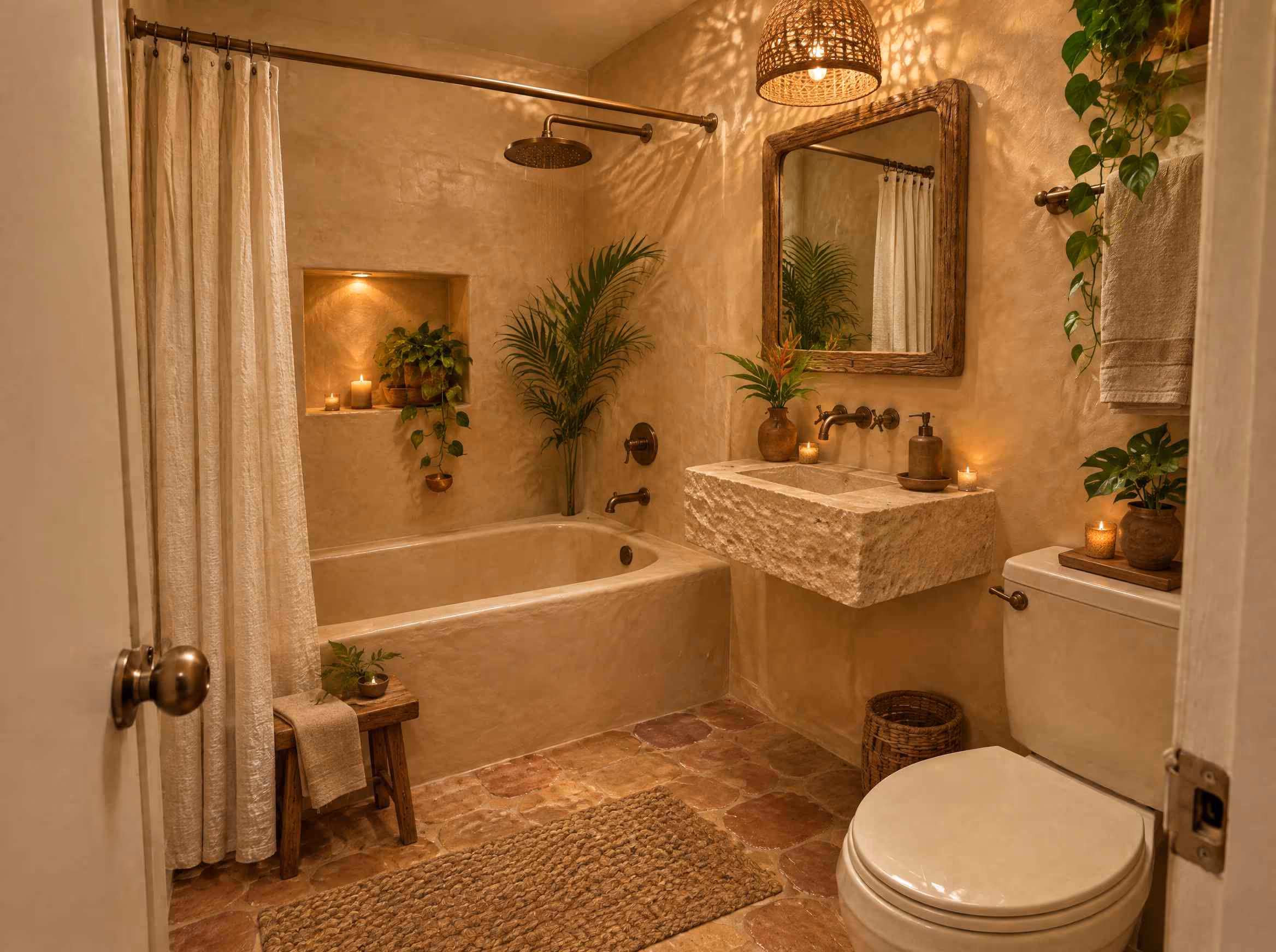 The same bathroom redesigned by RoomGPT