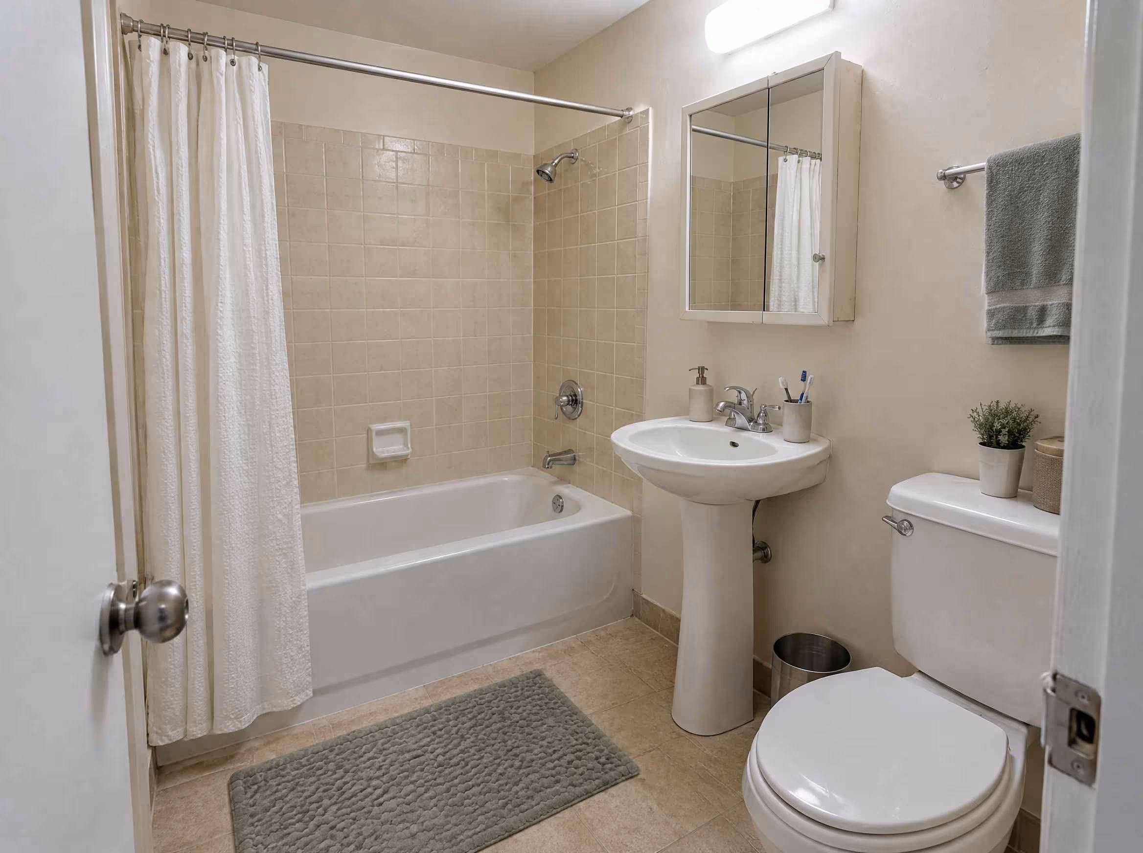 A bathroom photographed before any redesign