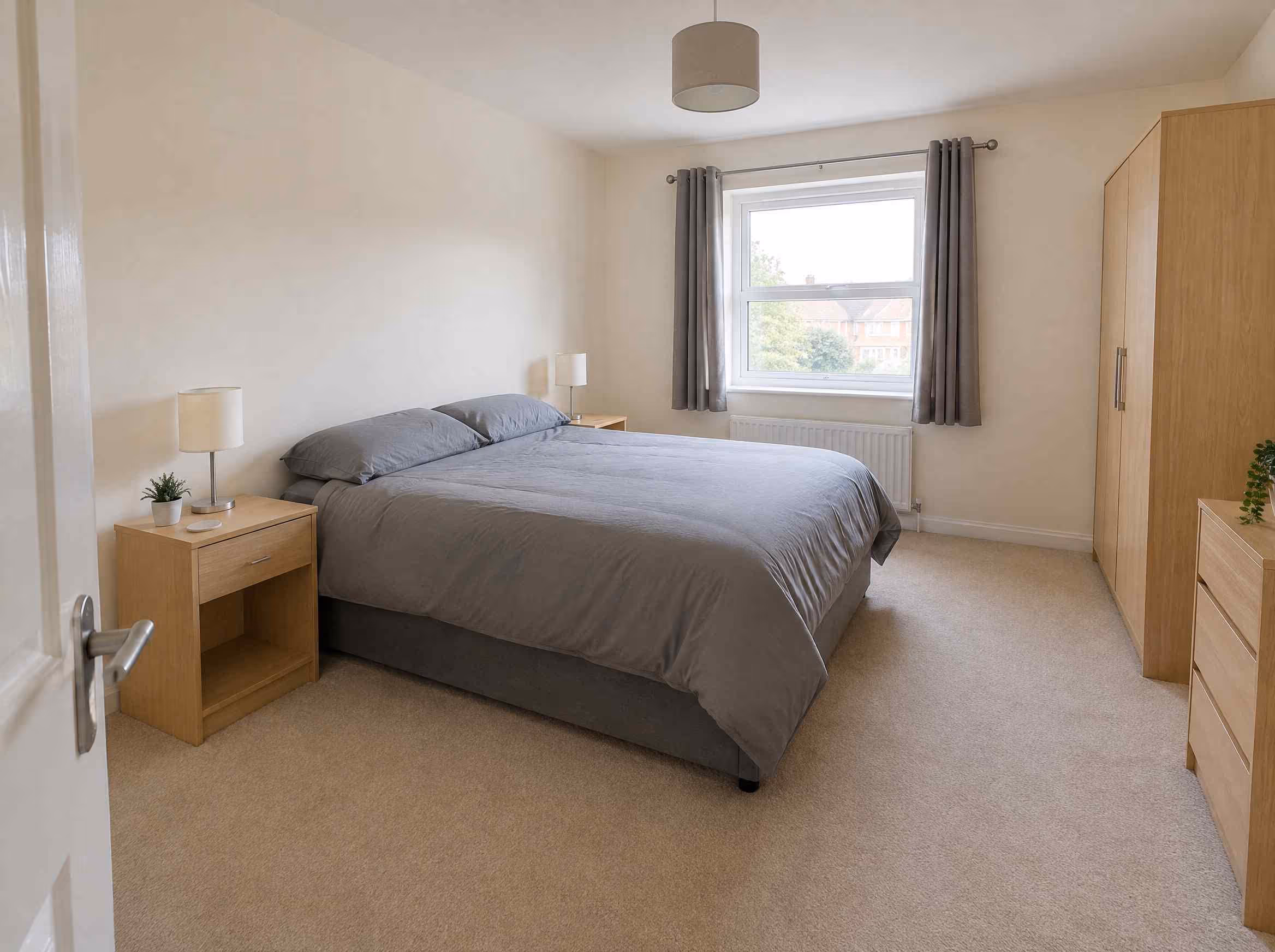 A bedroom photographed before any redesign