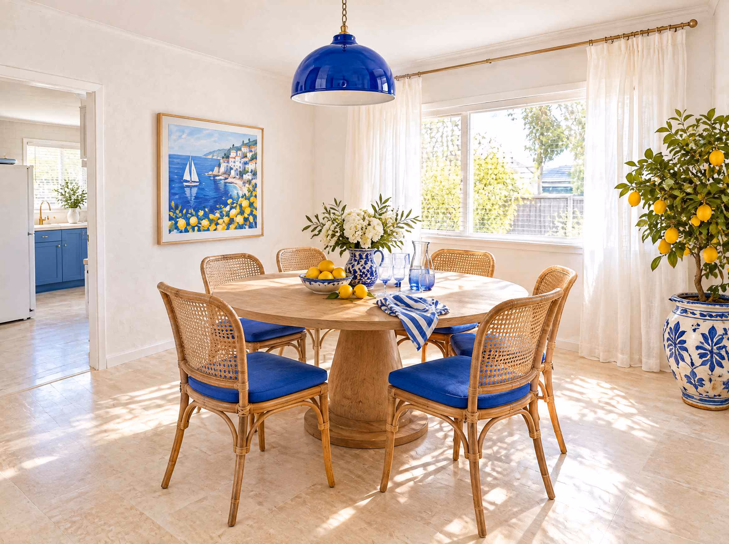 The same dining room redesigned by RoomGPT