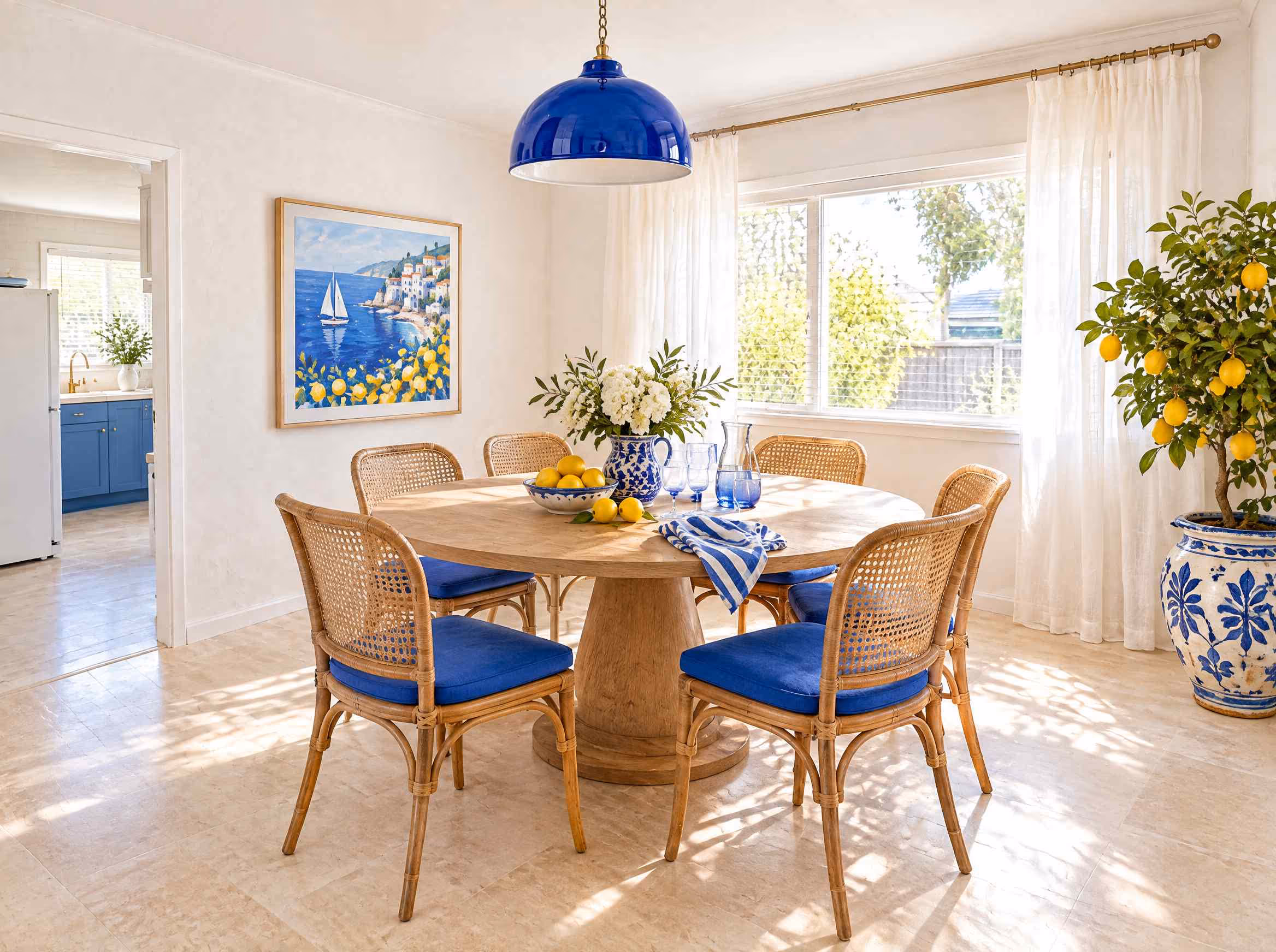 The same dining room redesigned by RoomGPT