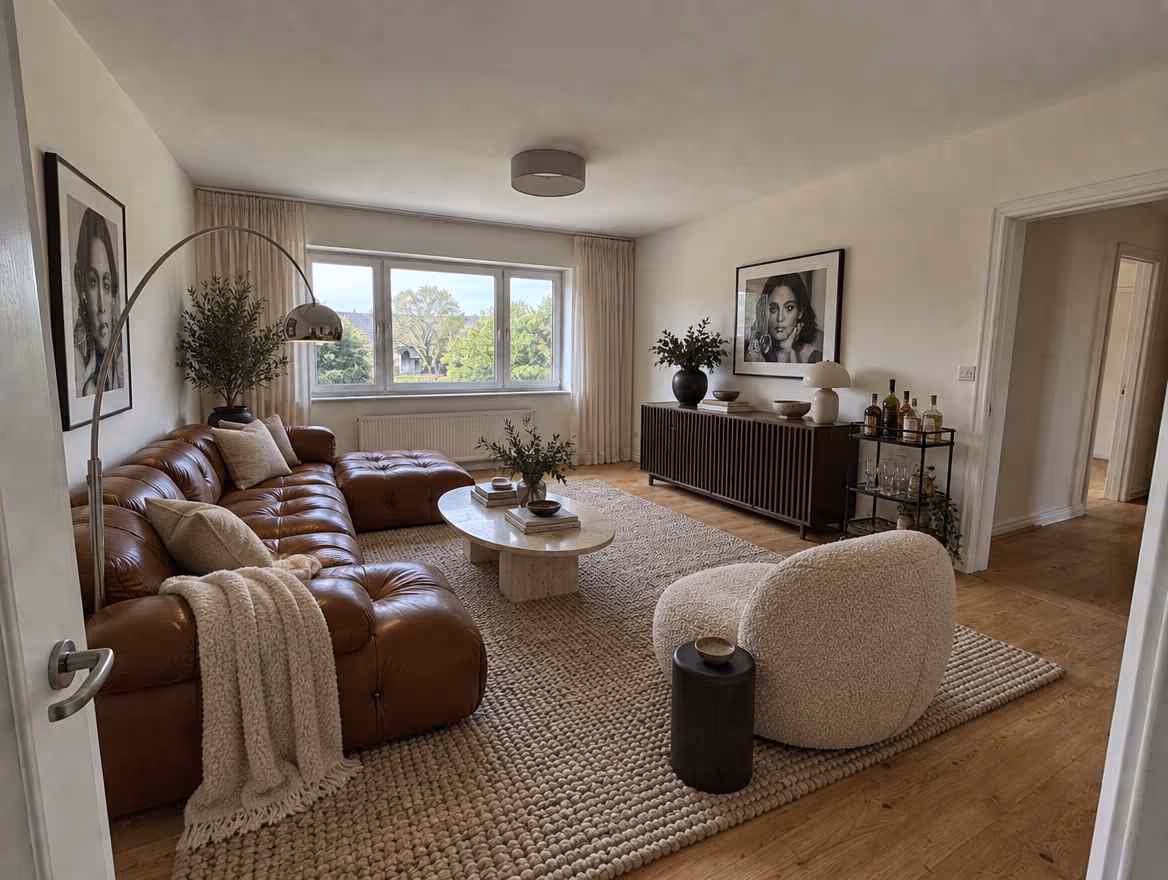 The same room furnished by RoomGPT