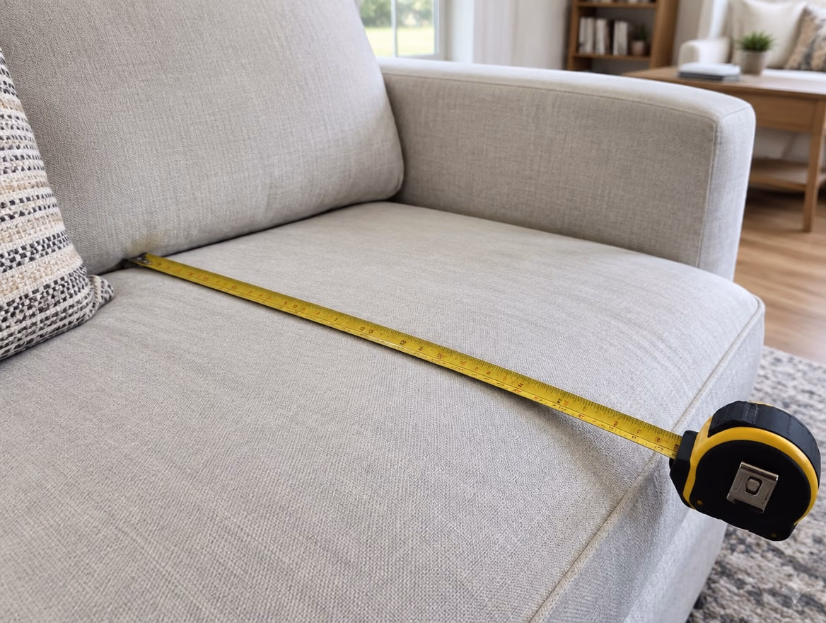 Measure the seat depth. It decides how much walkway is left.