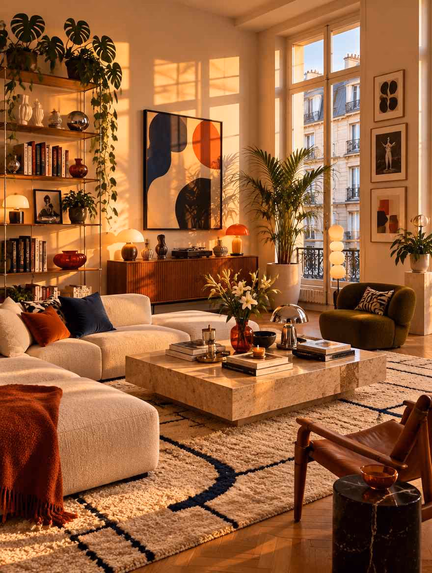 A room redesigned in the style of the saved reference