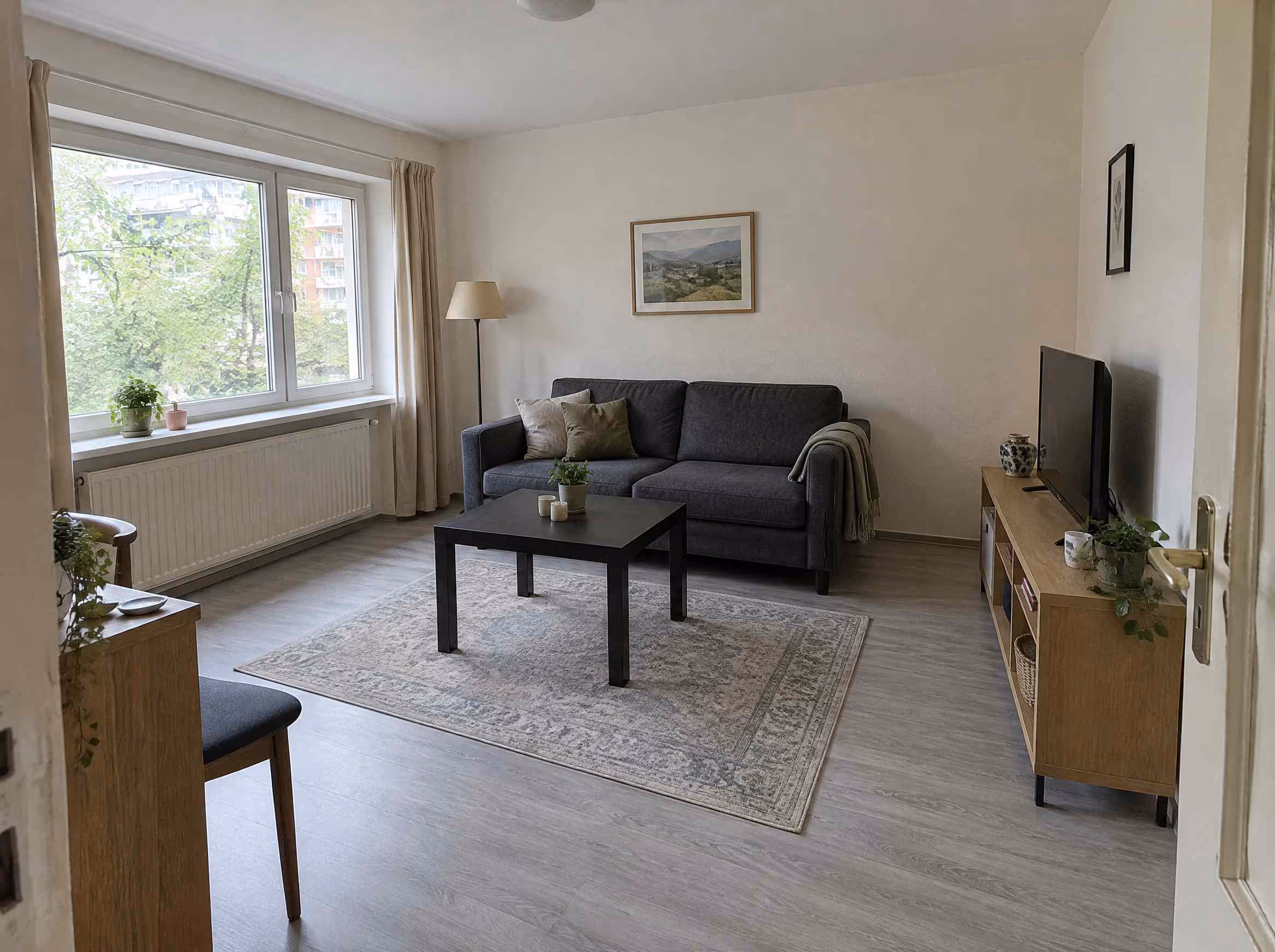 A living room photographed before any redesign