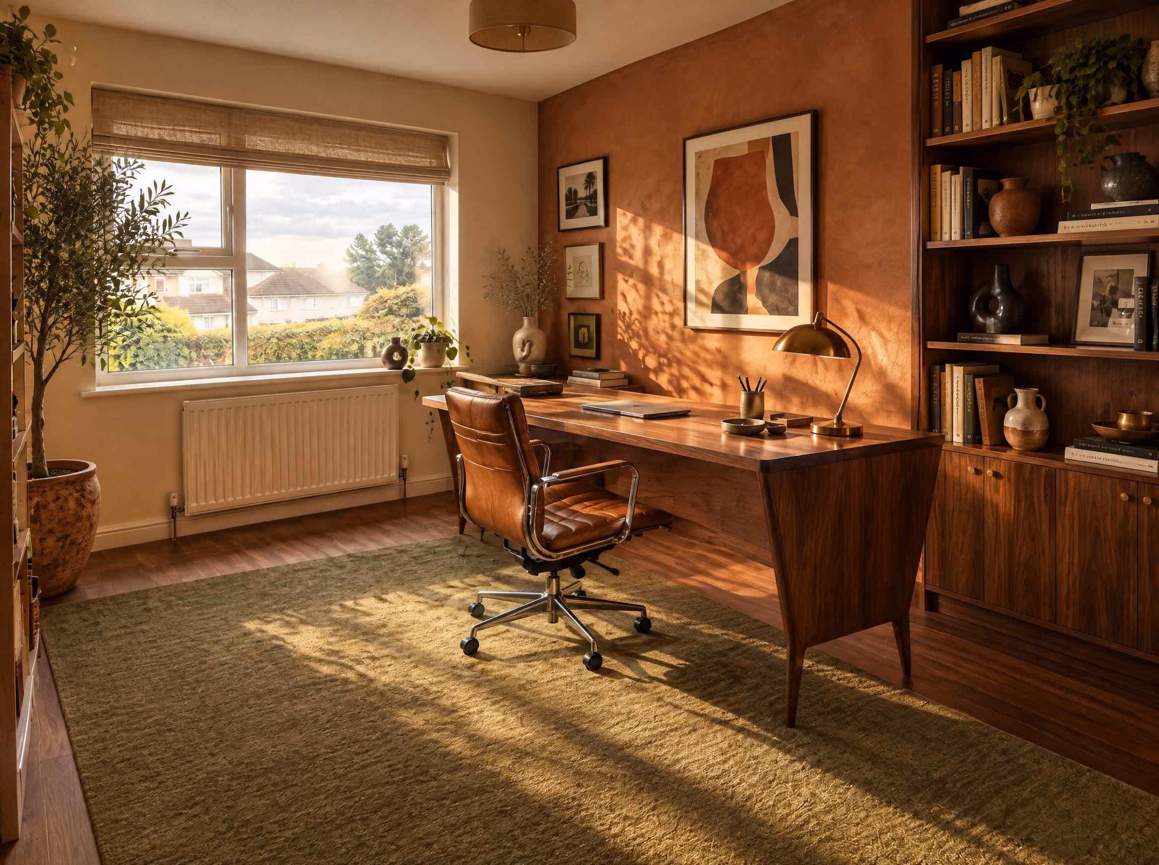 The same home office redesigned by RoomGPT
