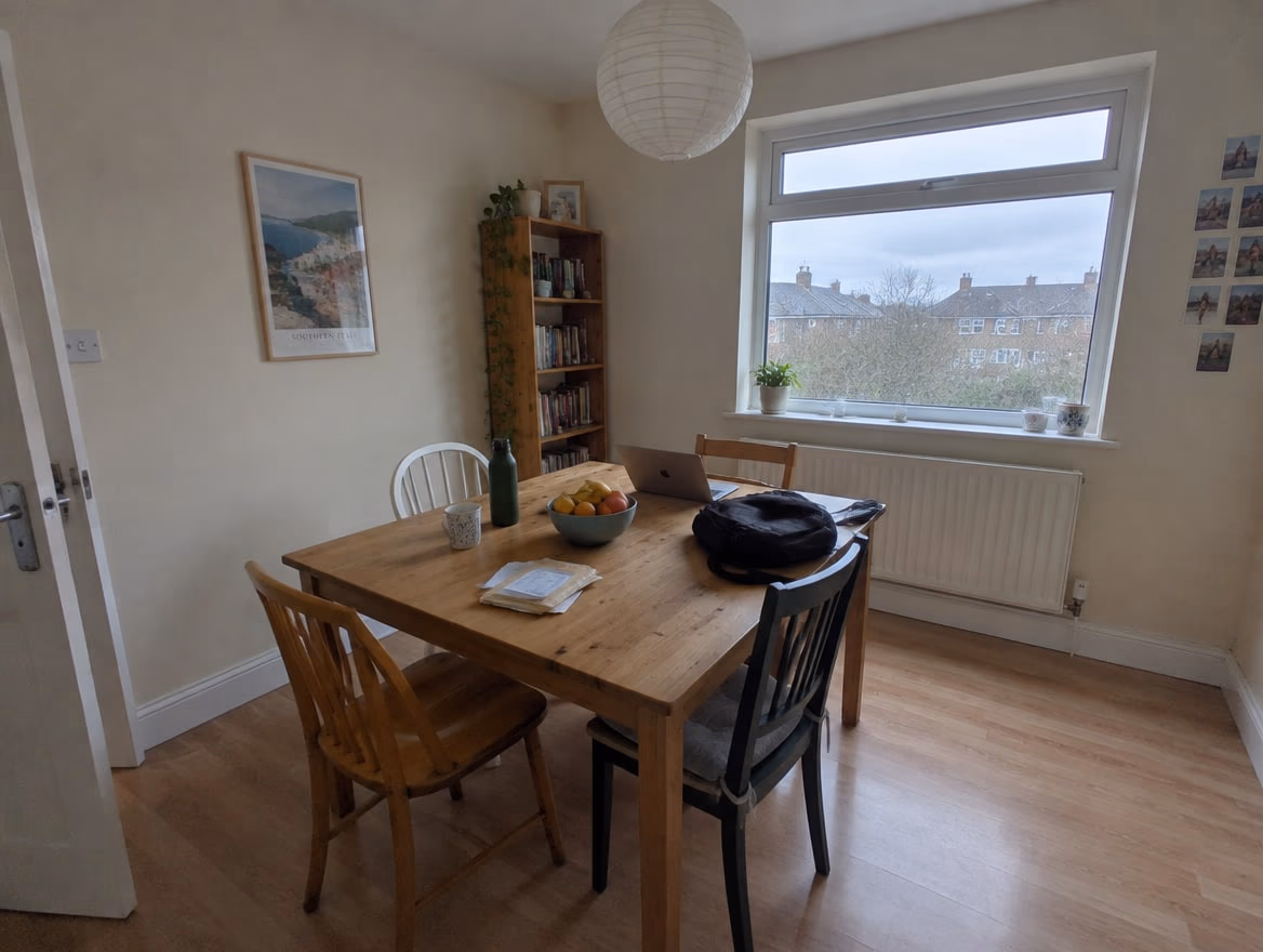 An ordinary room photographed on a phone before any redesign