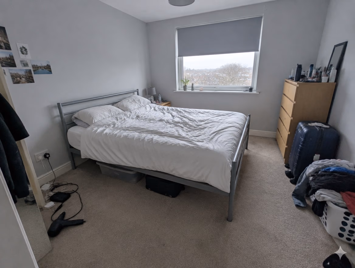 An ordinary room photographed on a phone before any redesign