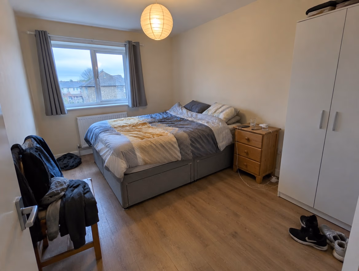 An ordinary room photographed on a phone before any redesign