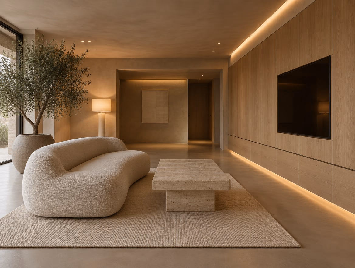 A living room rendered by RoomGPT in Minimalist