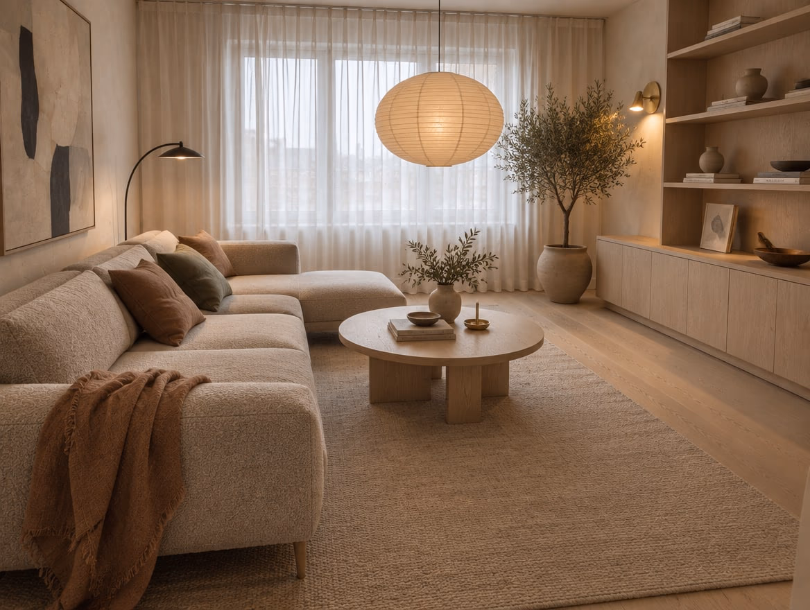 The same room rendered by RoomGPT in Scandinavian