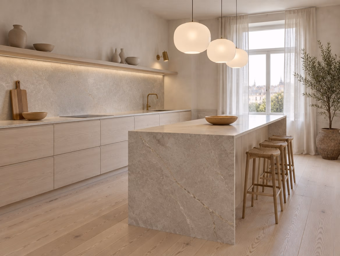 A kitchen rendered by RoomGPT in Scandinavian
